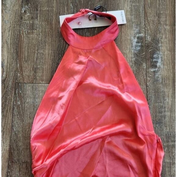 Retrofete Sabrina Dress Coral Size Medium Halter Open Back NWT Maxi Sleeveless - Picture 5 of 14